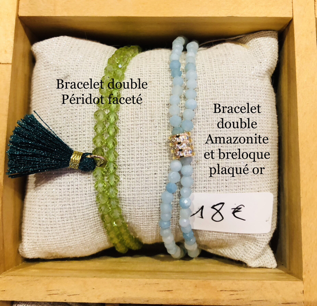 Bracelets double en pierres naturelles 