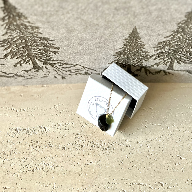 Collier Ébène Sculpté & Trésor Marin