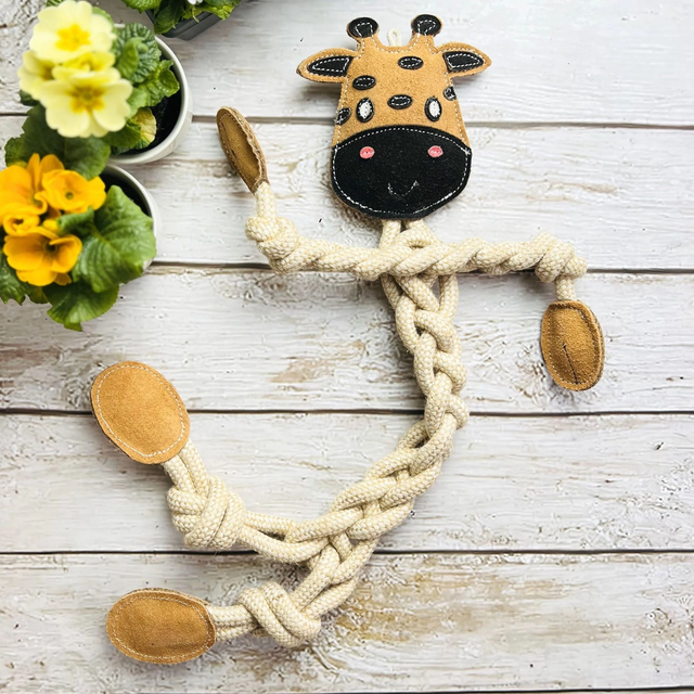 Lederspielzeug XL GIRAFFE