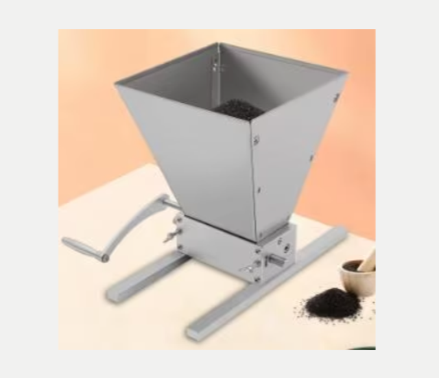 Graanmolen / verkruimelaar 4 liter van RVS handmatig