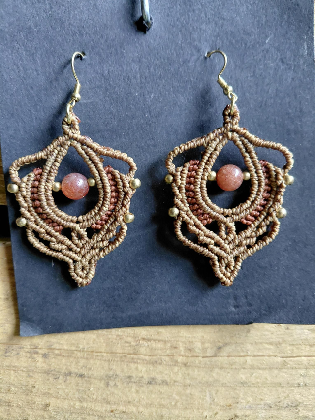 Boucles d'oreilles pierre de soleil