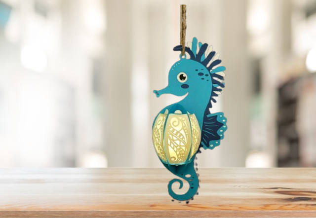 Lanterne Hippocampe à suspendre