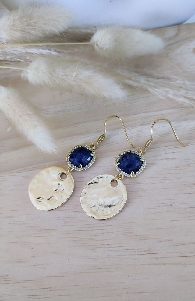 Boucles d'oreilles "Éclat" Sodalite