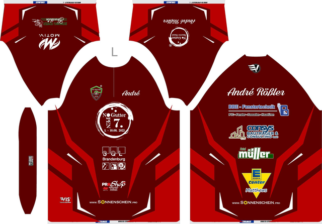 No Gutter Open Shirt 2025 - BODY FRESH(auch mit Namen) Red Design 