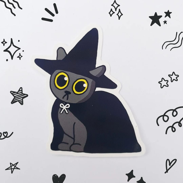 Witch Cat Sticker