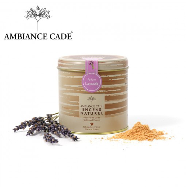 Boîte de poudre de cade, lavande 