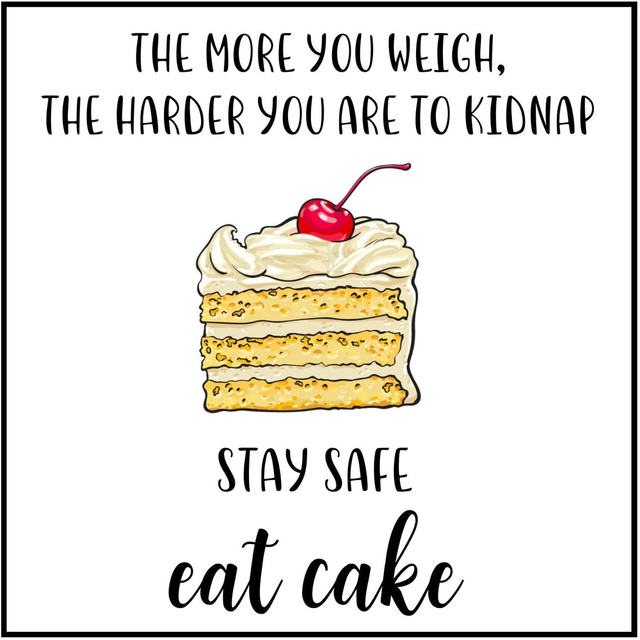 103 - GIGGLE CARD C - STAY SAFE EAT CAKE