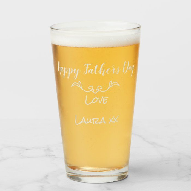 Best Dad etched pint glass