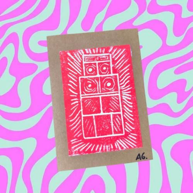 Linogravure Soundsystem Orange