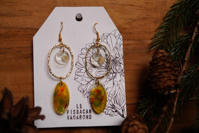 Boucles d'oreilles - Les givrées - Vert clair