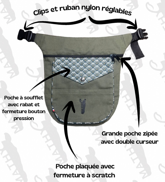 Grande pochette - Rose (uni)