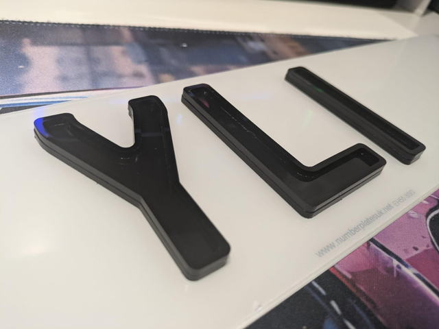 6mm All Gloss Black Ghost Outline 4D 