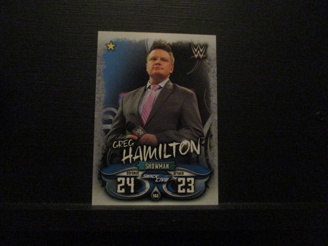 Greg Hamilton - Smackdown Live Slam Attax Live Original Trading Card #163
