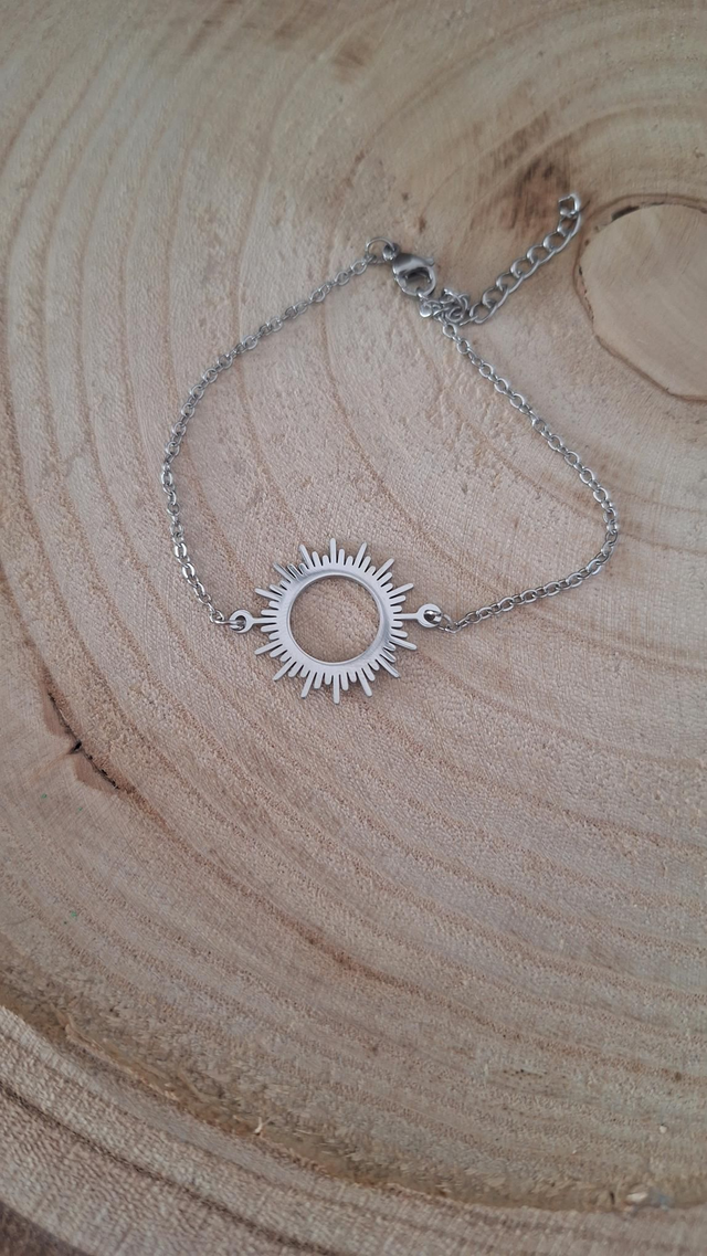 Bracelet Soleil Argenté Personnalisable 
