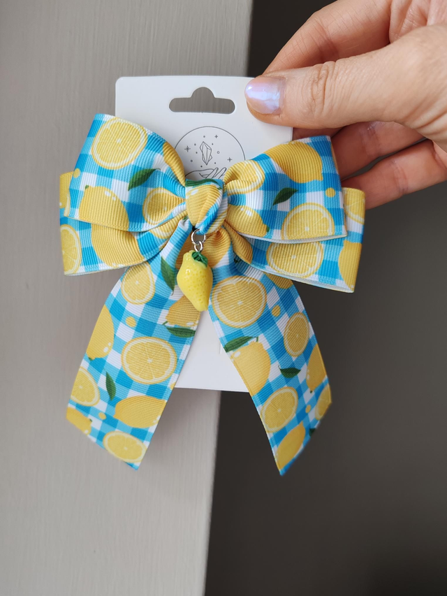 Lemon charm hairbow