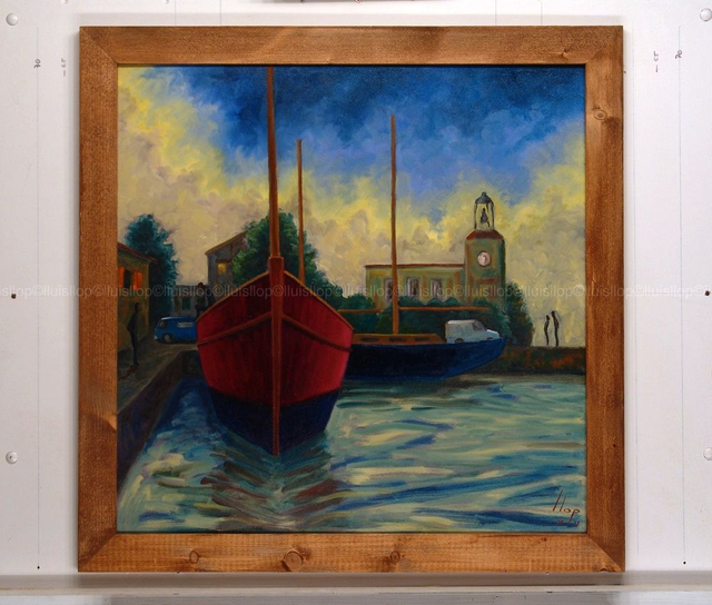 óleo enmarcado 59x59 - poética marinera imaginaria_1