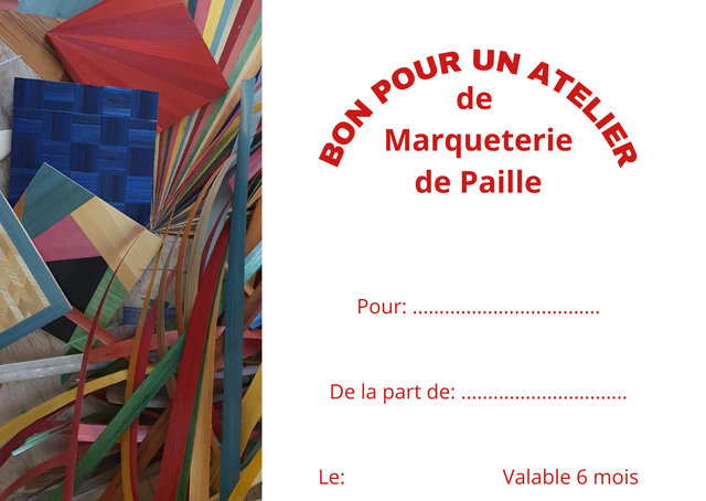 Bon Cadeau - Découverte de la Marqueterie de Paille - atelier de 4 heures