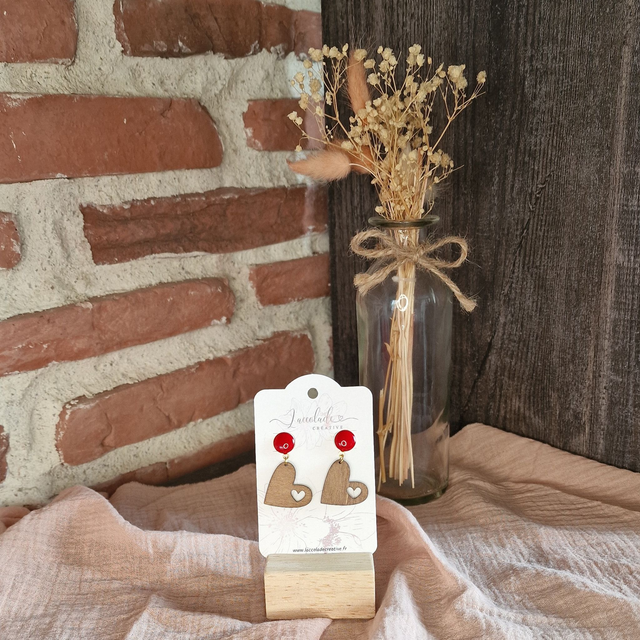 Boucle d&#039;oreilles Red Love