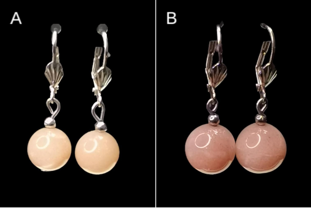 Boucles d&#039;oreilles pierre de soleil 