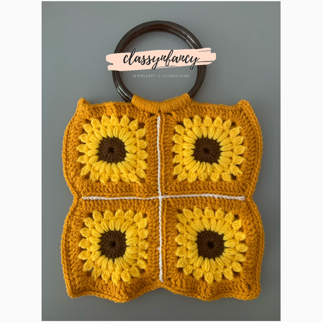 mustard sunflower bag