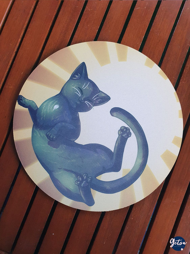 Tapis de souris chat noir