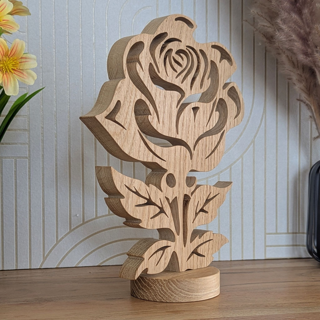 Rose en chêne massif