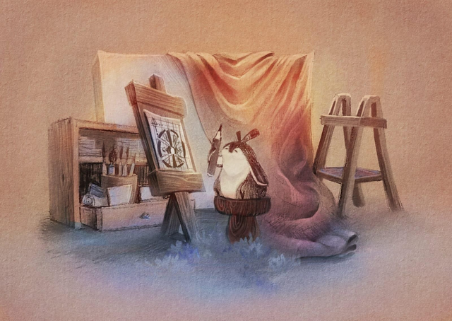 Carte postale L'Artiste