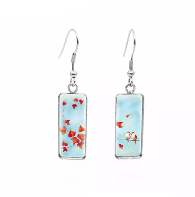 Love Birds Drop Earrings