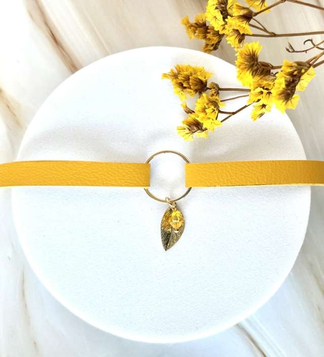 Bracelet INFINE Doré à l’Or Cuir Ray Flower