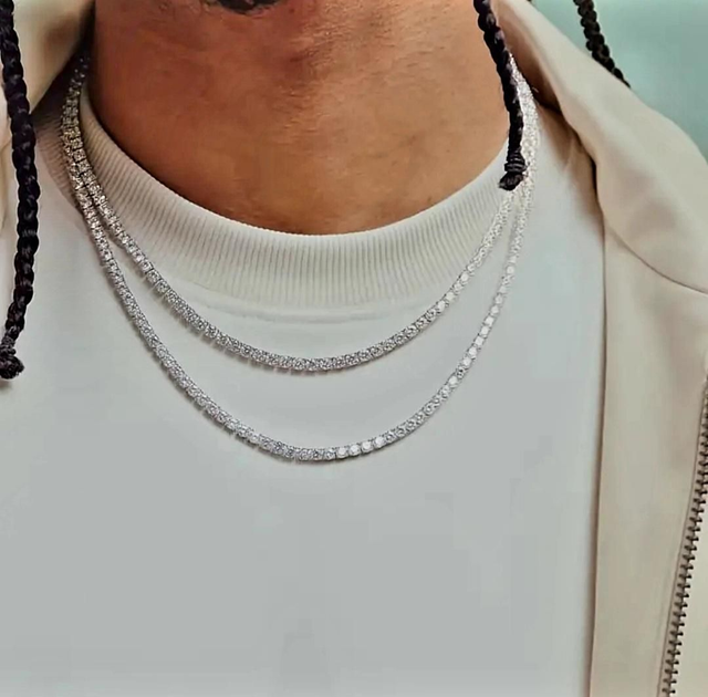 Collier Tennis de Luxe 5mm en Cuivre Plaqué-Or 18K avec Zircons Cubiques Étincelants