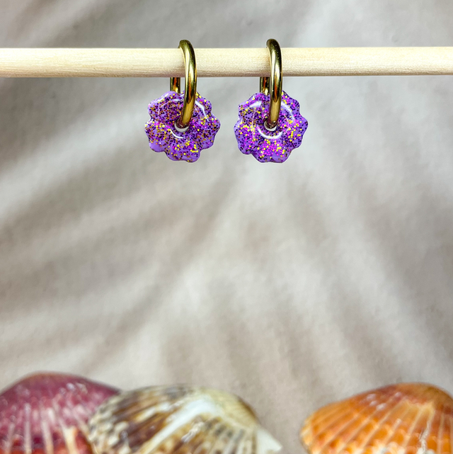 Minis fleurs - Violettes à paillettes