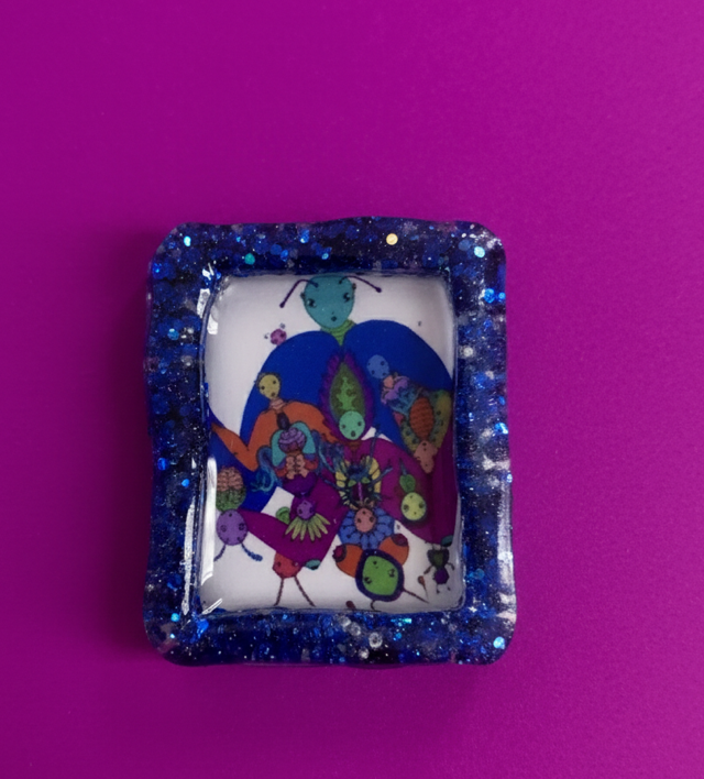 Queer handmade resin magnet 