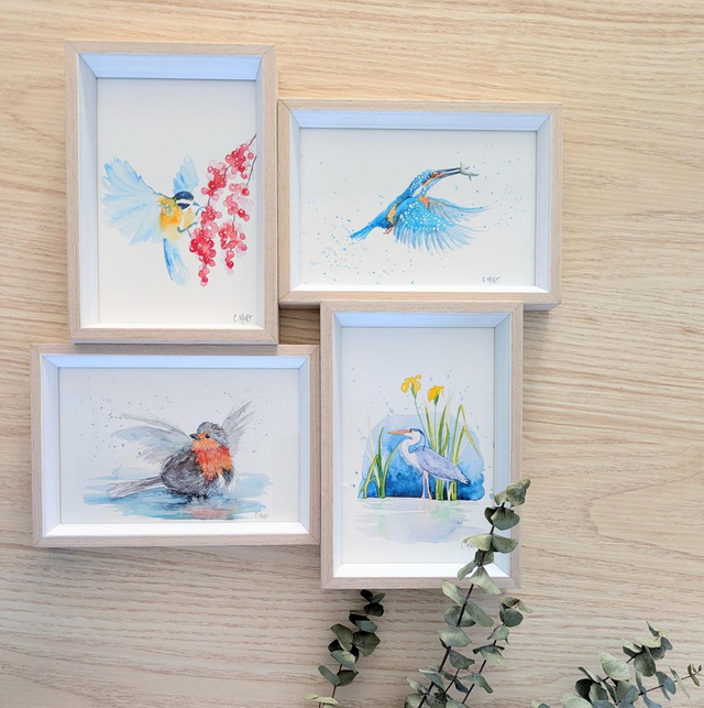 Pêle-mêle 4 cartes illustrées, cartes au choix