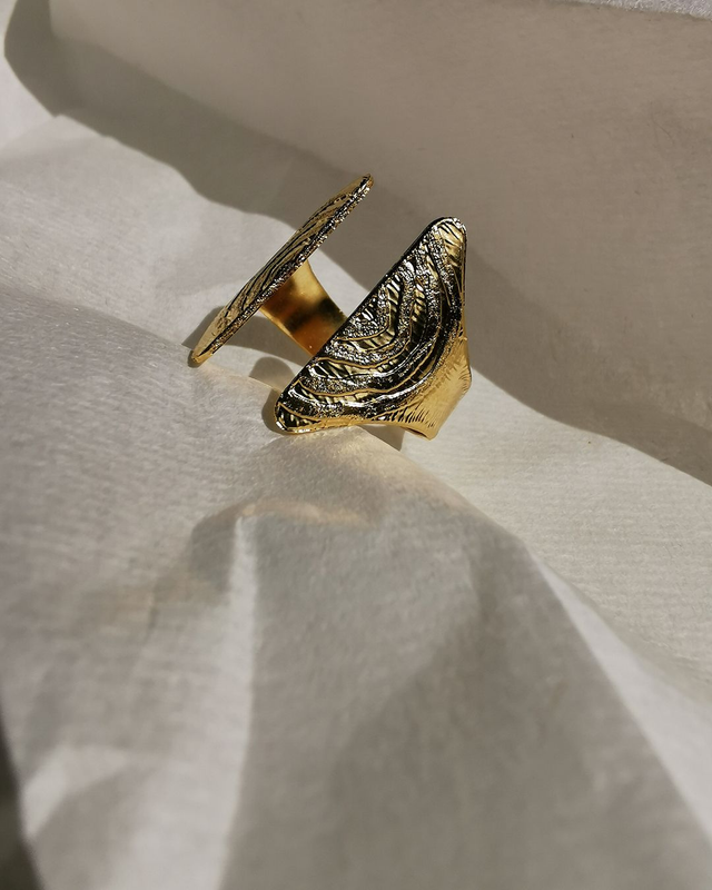 bague «topos» (bouts droits)