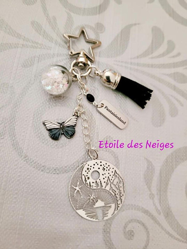 Bijou de sac Argenté -  Etoile des neiges - choisissez votre modèle