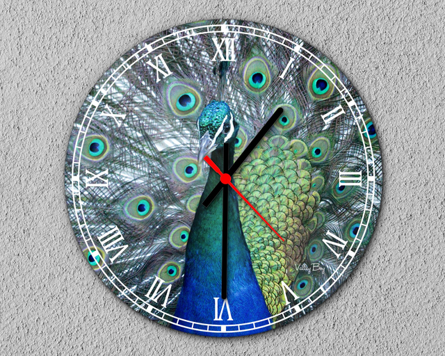 “Stunning Peacock” Clock    