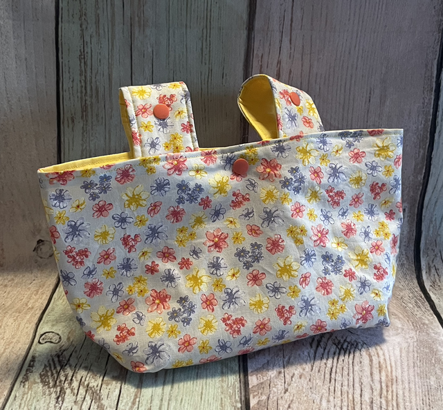 Fahrradtasche, Blumen gelb