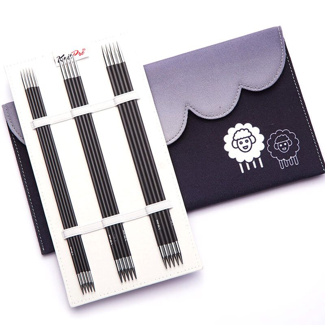 KnitPro Karbonz 15cm Collection of Double Point Knitting Needles