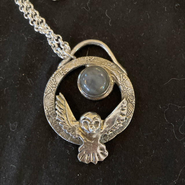 Owl and labradorite necklace 