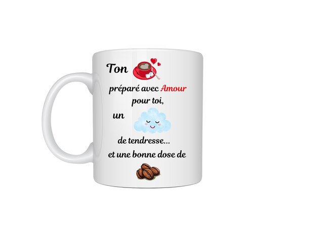 Mug préparé avec amour