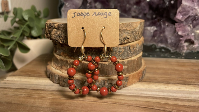 Boucles JASPE ROUGE