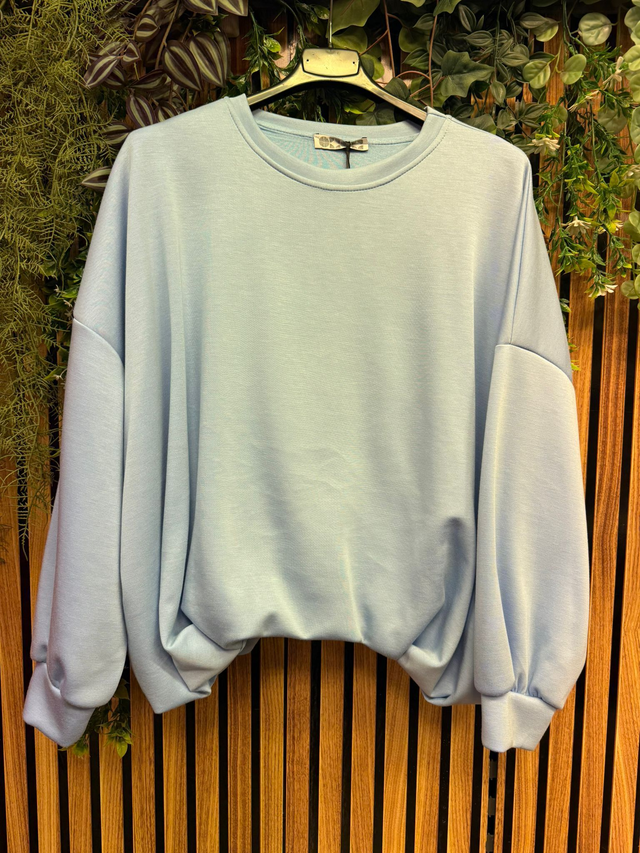 Ballon sweater Wendy - Blauw