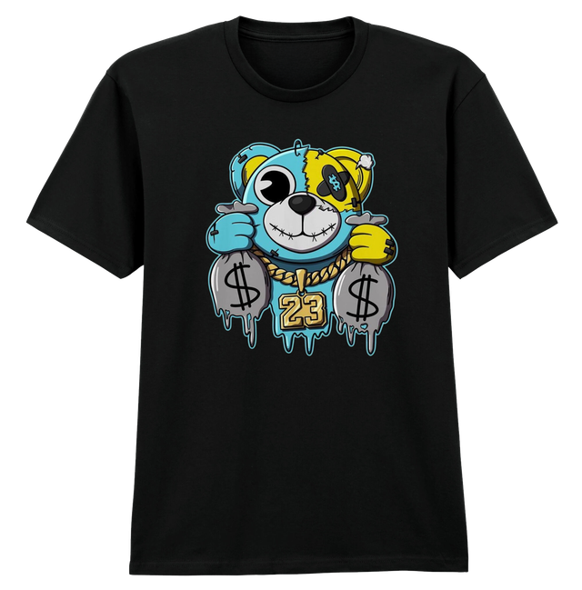 Urban Teddy Money Bags Black Soft Spun Patterned T-Shirt