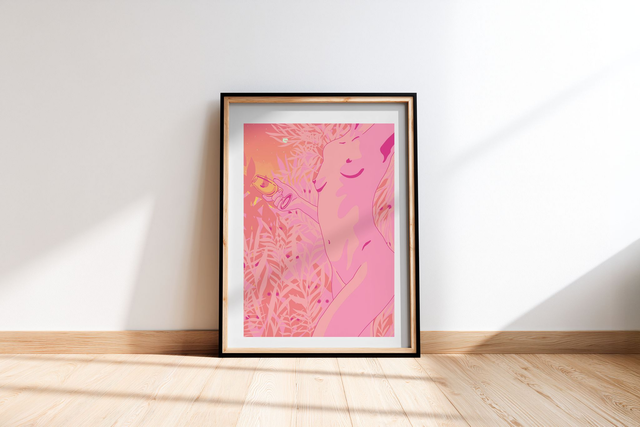 POSTER A3 psychedelic women Série: Pays de cocagne 2