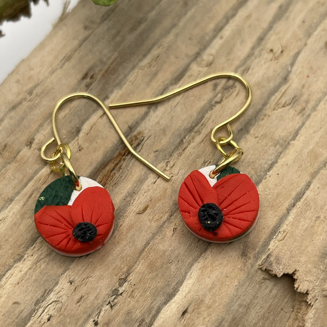 Mini poppy dangles 