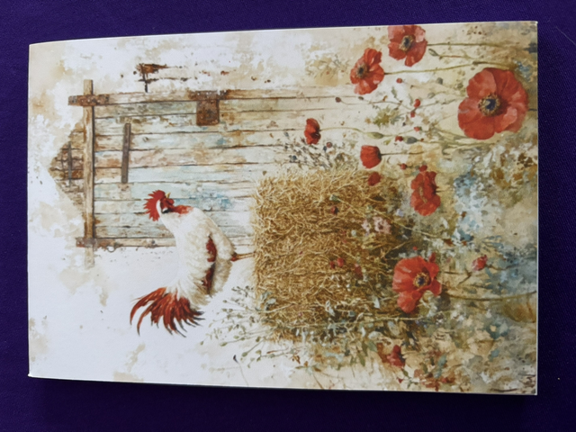 Plain Note Pad Chicken on Straw bale