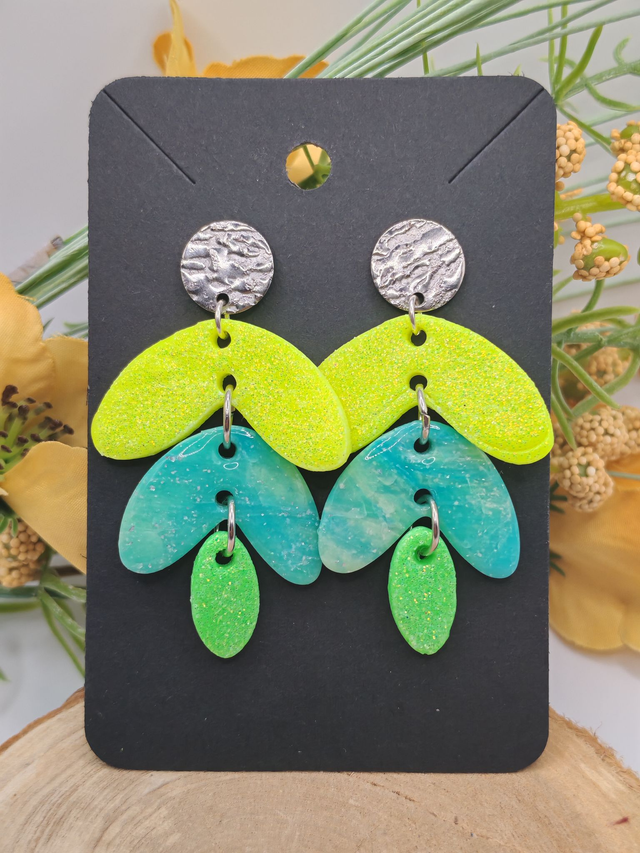 Trio Jaune/Bleu/Vert Fluo