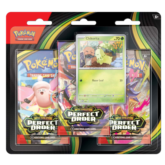 Pokémon TCG: ME3 Perfect Order - 3-Pack Blister (julkaisu 27.3.2026)