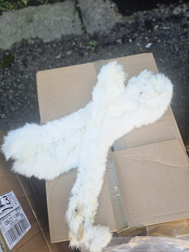  Rabbit Fur paddles 50cm