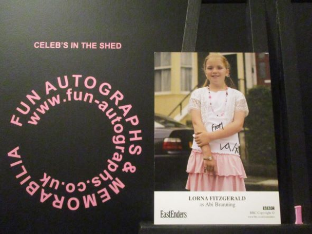 Lorna Fitzgerald (Abi Branning) Authentic Autographed EastEnders 6x4 Cast Card (1)